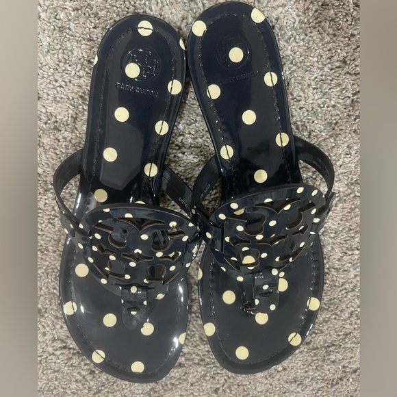 Tory Burch Miller patent Navy polka dot size 9.5 - Picture 2 of 10